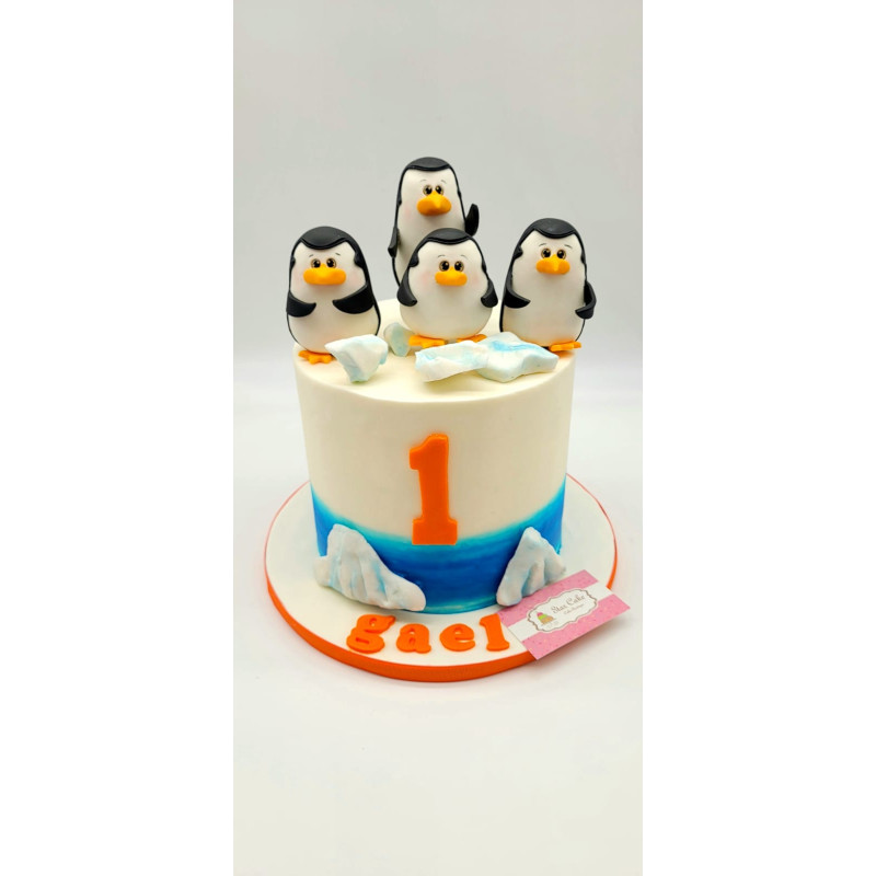 Pastel Infantil 4639 Los Pingüinos de Madagascar